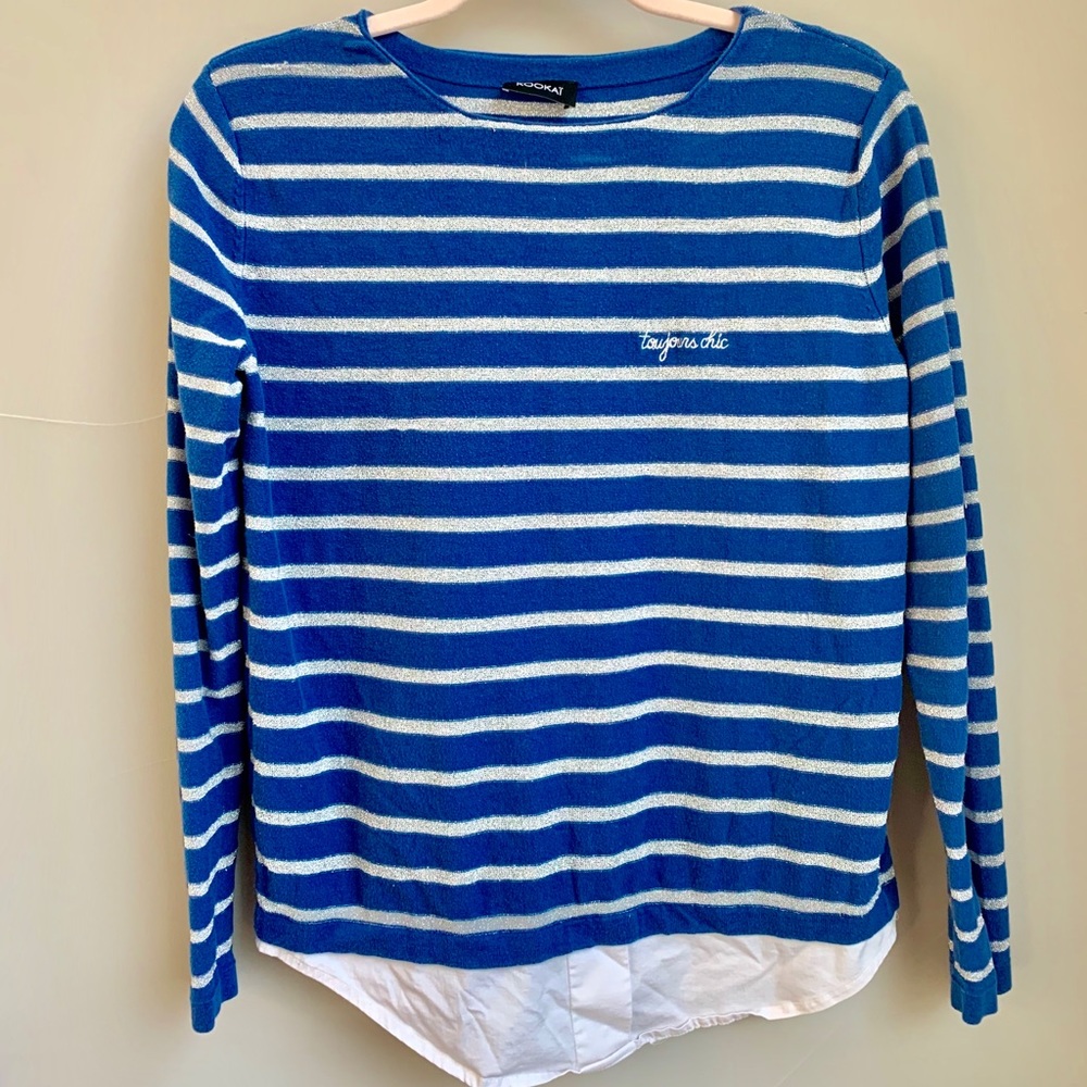 Blue and Silver Sweater.